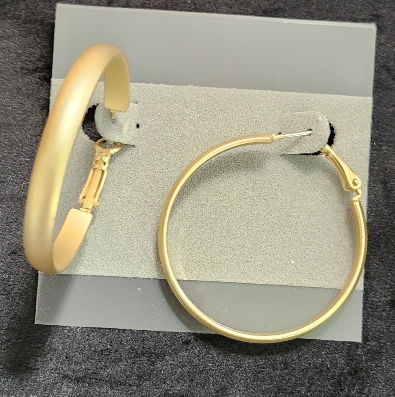 Satin Finish Classic Hoop Earrings