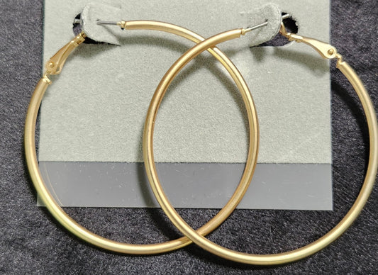 Classic Oversized Gold Hoop Earrings