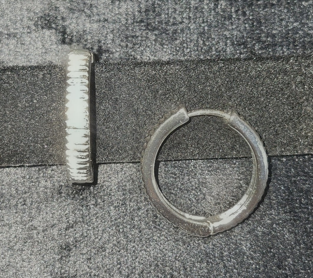 Textured Huggie Hoop Earrings
