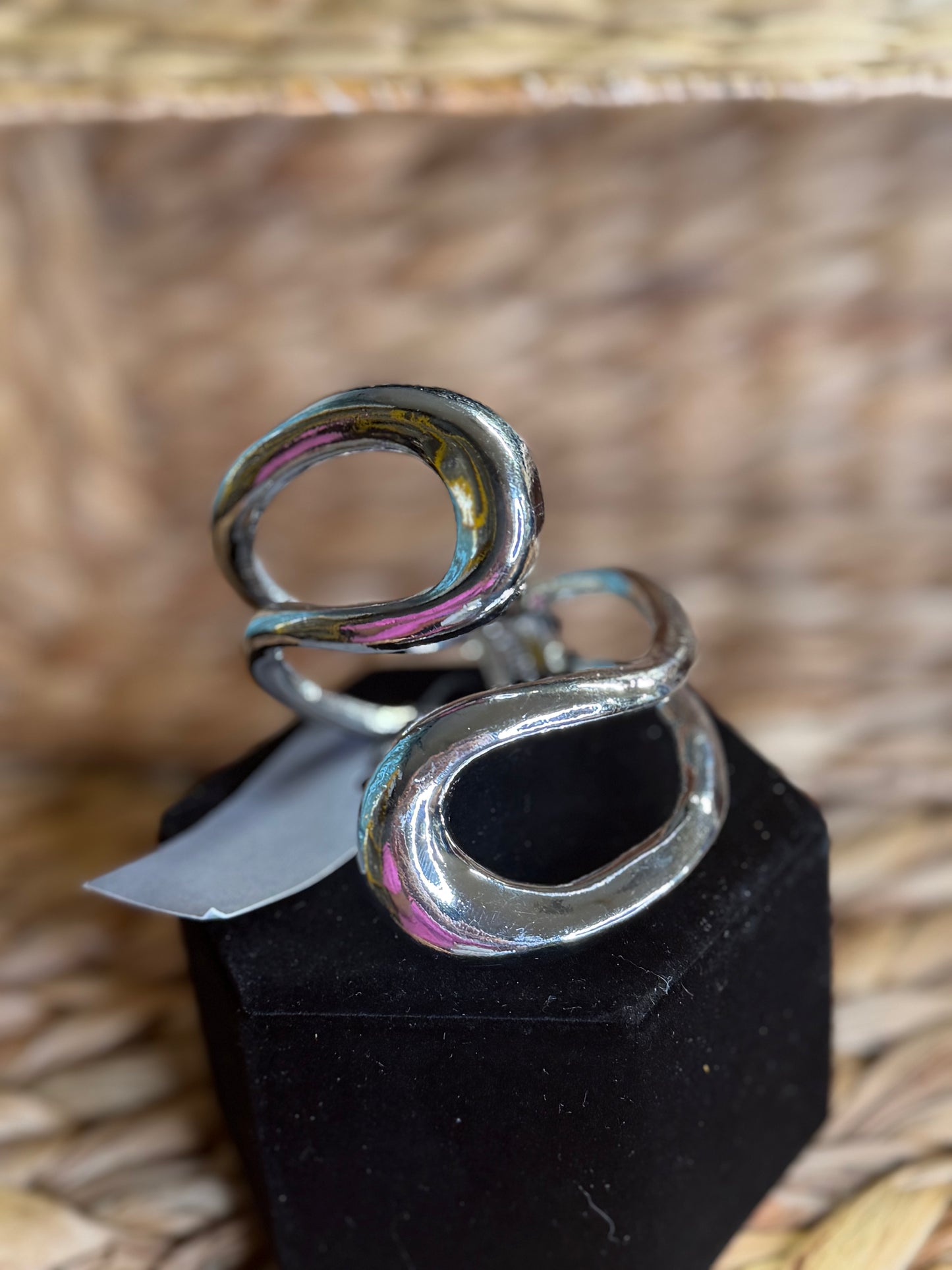 Silver hinge bracelet