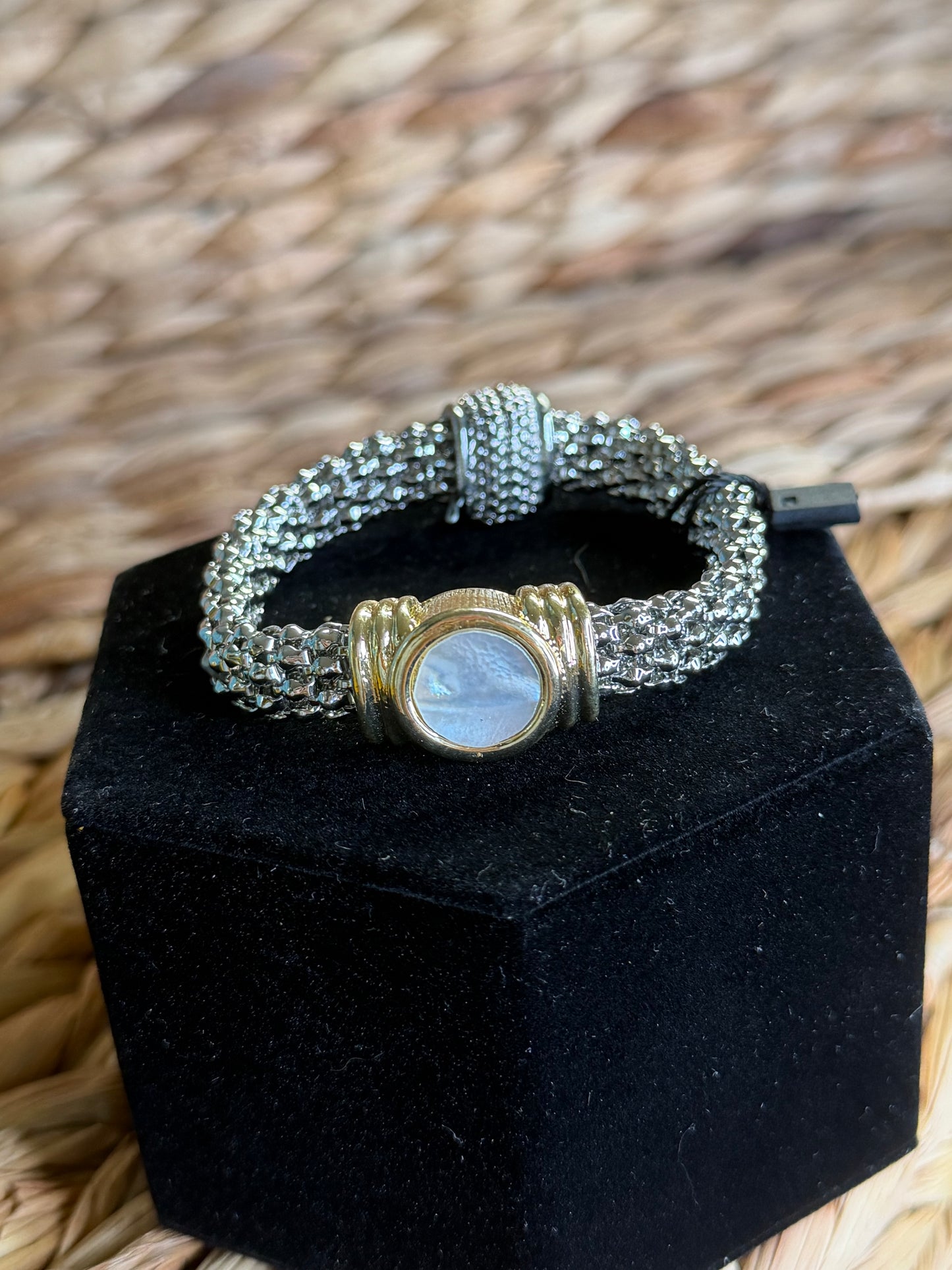 2 tone bracelet with magnetic closure
