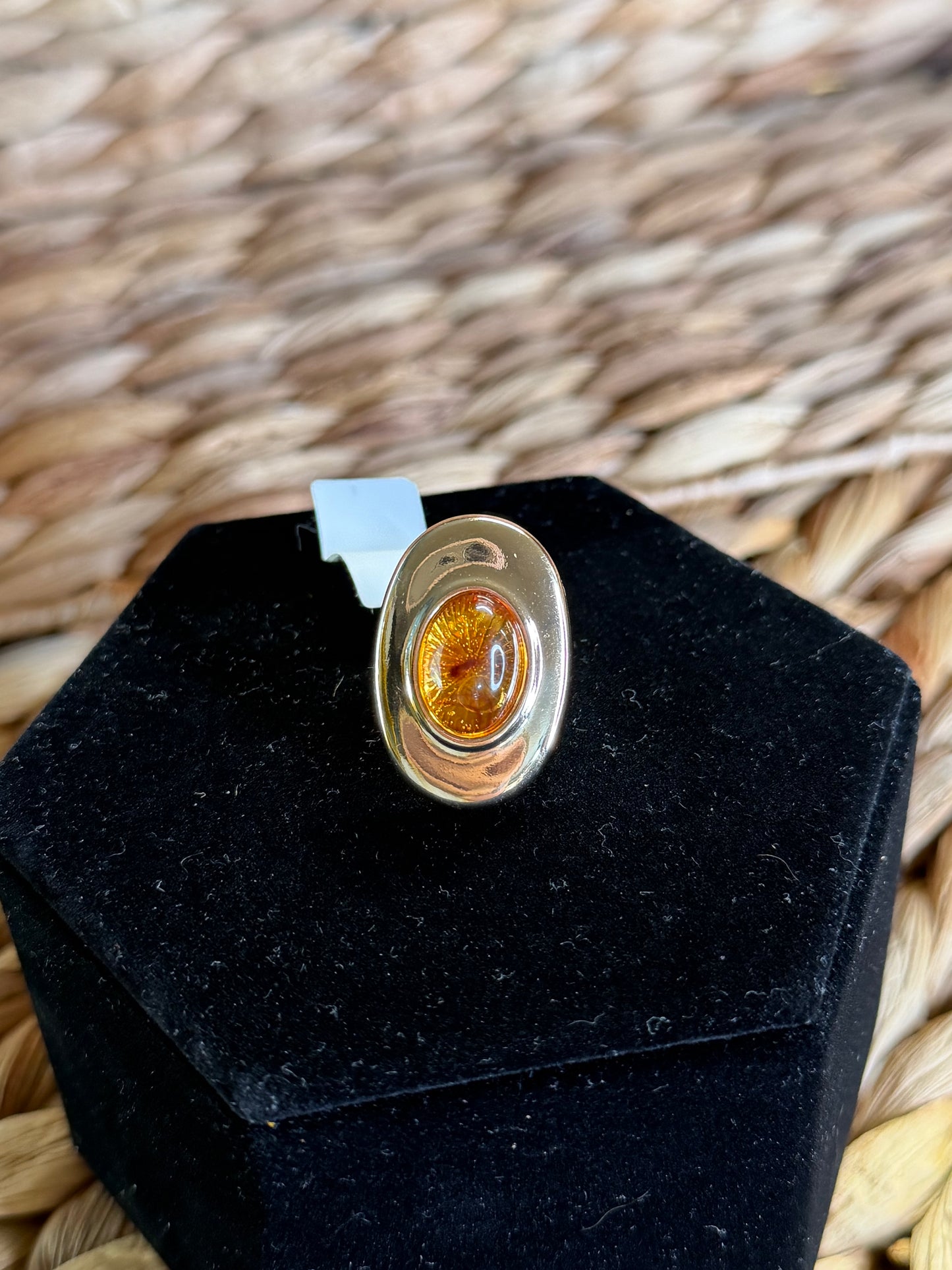 Sizable gold ring with stone